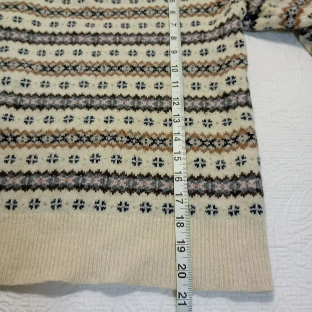 J. Crew Sweater 100% Lambs Wool Womens Size Small Fair Isle - Picture 9 of 10